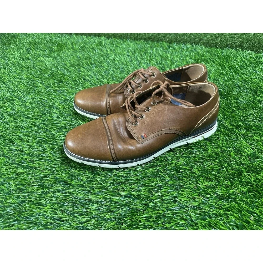 Tommy Hilfiger Mens Brown Waylon Cap Toe Oxford Shoes TMWAYLON-SS Size 10